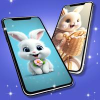 برنامه‌نما Cute bunny live wallpaper عکس از صفحه