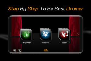 Easy Real Drums-Real Rock and jazz Drum music game ポスター