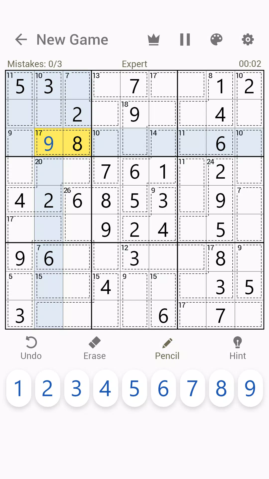 Jogo de Lógica: Killer Sudoku