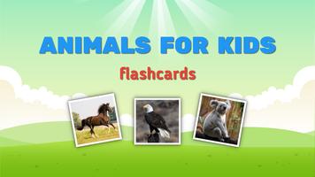 Flashcards for Kids. Animal sounds and puzzles poster