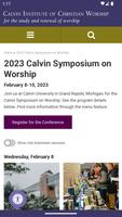 Calvin Symposium on Worship poster