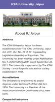 برنامه‌نما ICFAI University Jaipur Admiss عکس از صفحه