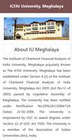ICFAI University Meghalaya Admission تصوير الشاشة 1