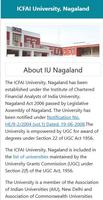 ICFAI University Nagaland Admission capture d'écran 1