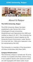 ICFAI University Raipur Admissions screenshot 1