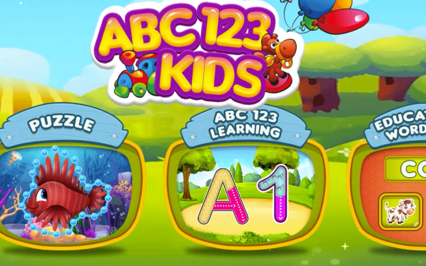 下载abc 123 小孩子儿童学习英语单词 发音 学前教育游戏的安卓版本