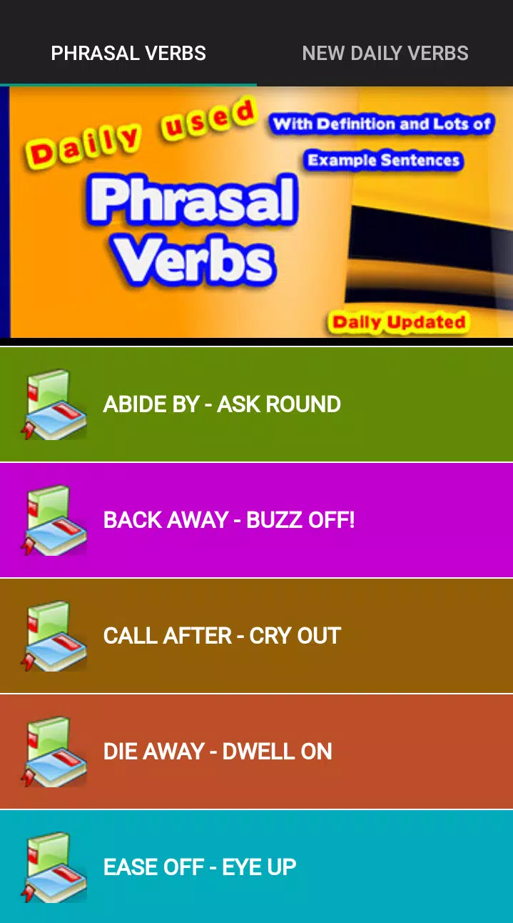 Most common Daily use English Phrasal Verbs APK voor Android Download