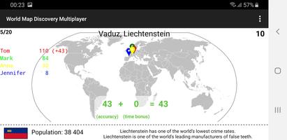 World Map Quiz Multiplayer capture d'écran 1