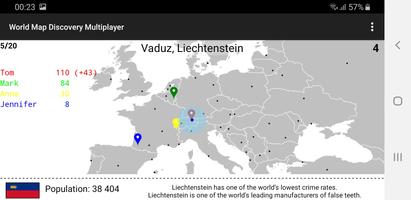 World Map Quiz Multiplayer capture d'écran 2