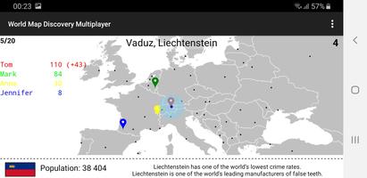 World Map Quiz Multiplayer imagem de tela 2
