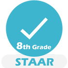 آیکون‌ Grade 8 STAAR Math Test & Prac