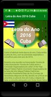 Letra do Ano 2016 Cuba Cartaz