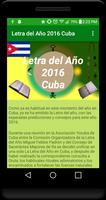 Letra del Año 2016 Cuba poster