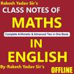 Rakesh Yadav Class Notes of Ma