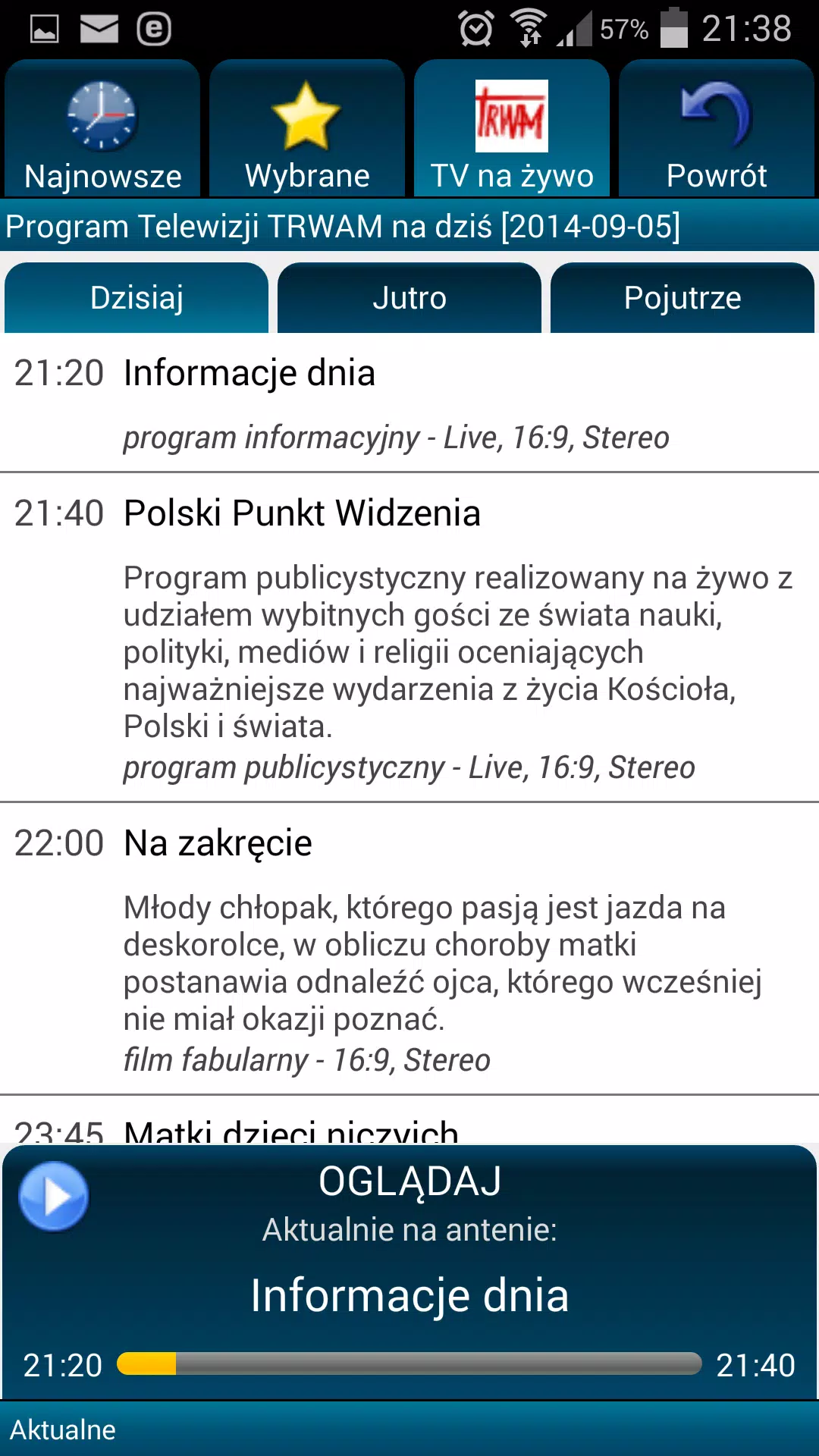 TV Trwam i Radio Maryja Polska für Android - APK herunterladen