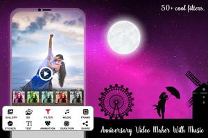 Anniversary Music Video Maker capture d'écran 1