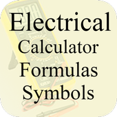 Electrical Calculator with Formulas and Symbols icon