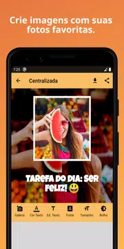 Screenshot 3 for Frases para Fotos e Status