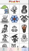 Color By Number Pixel Art Sandbox Coloring Pages screenshot 1