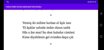 Yunus Emre Divanı Abdülbaki Gö screenshot 2