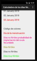 Calculadora de Días Fértiles syot layar 2