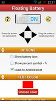 برنامه‌نما Floating Battery Percentage % عکس از صفحه