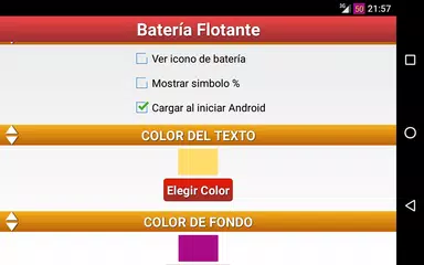 Descargar APK de Batería Flotante Porcentaje %