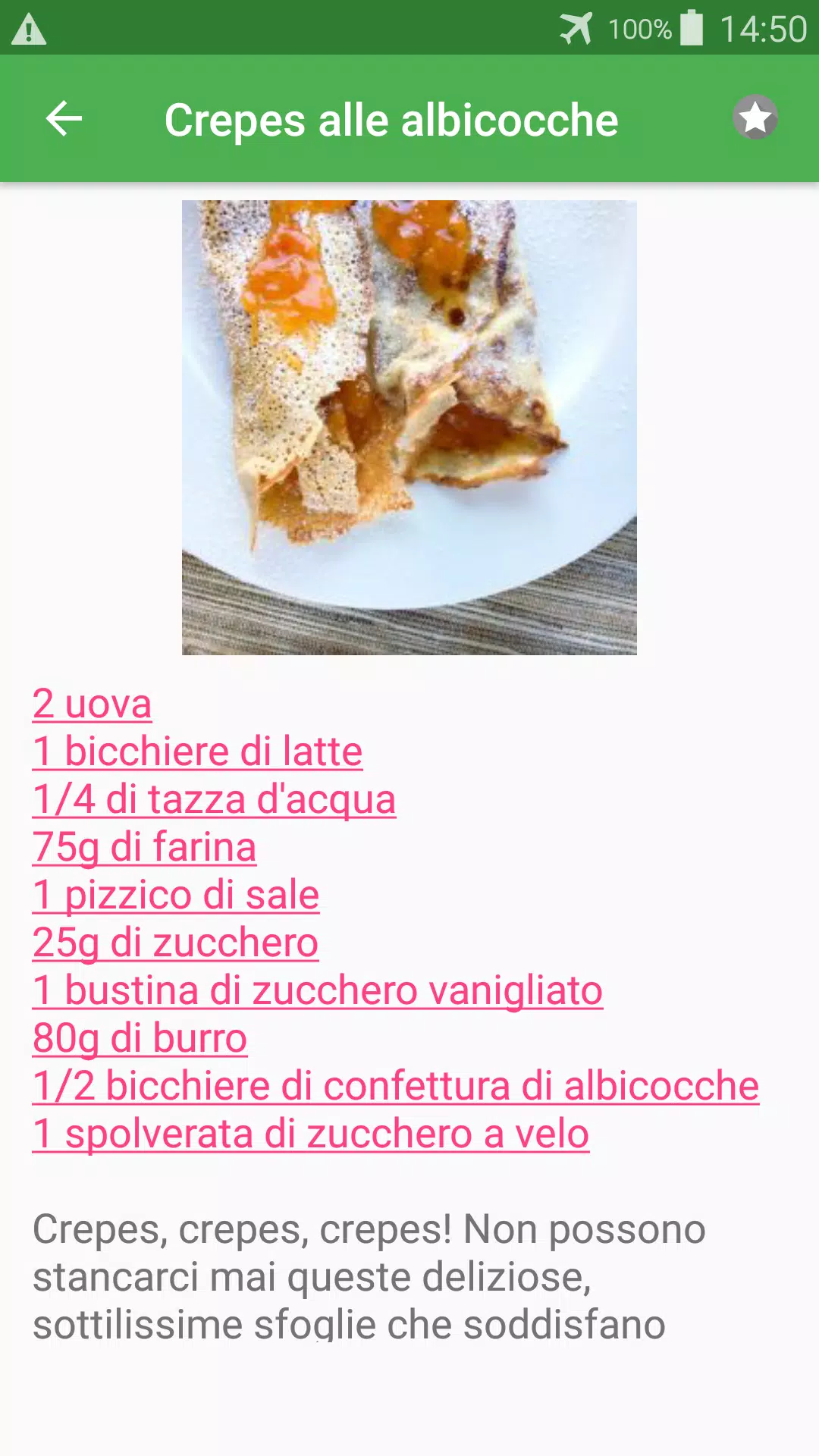 Crêpes ricette di cucina gratis in italiano. APK for Android Download