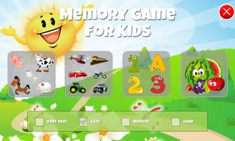 Memory Game for kids Affiche