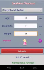 Baixar Aclaramiento Creatinina APK