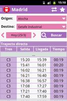 1 Schermata Horarios de tren