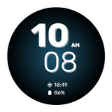 WES8 - Big Numbers Watch Face APK