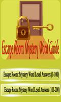 Escape Room Mystery Word Guide :Answers All levels Affiche