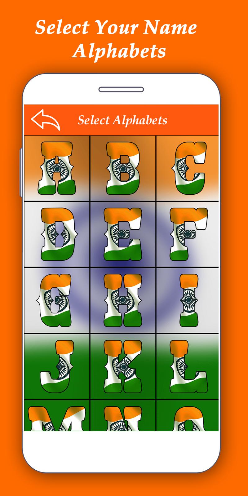 Indian Flag Alphabet Letter Name Live Wallpaper Dp For Android