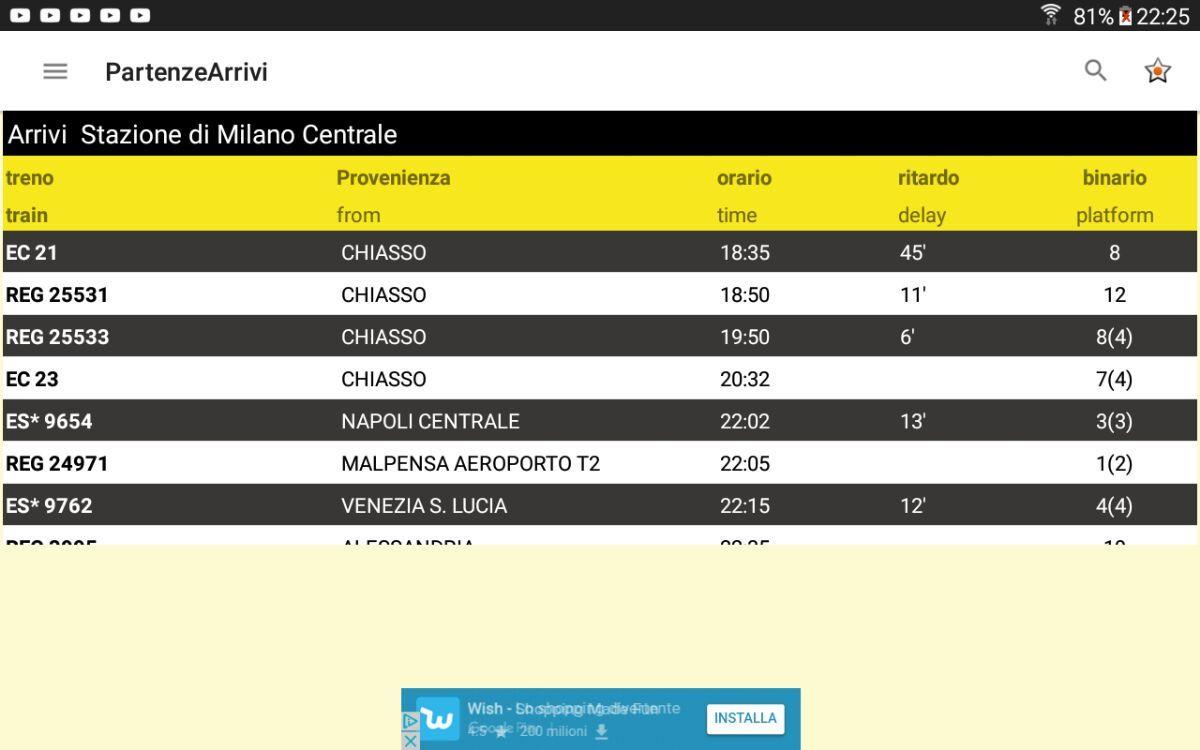 scarica orario treni