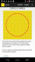 CIRCLE, CIRCUMFERENCE AND AREA Affiche