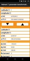 Helmert 7 parameter transformation calculator screenshot 3