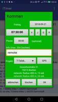 برنامه‌نما Zeiterfassung, GPS, Web-GUI عکس از صفحه