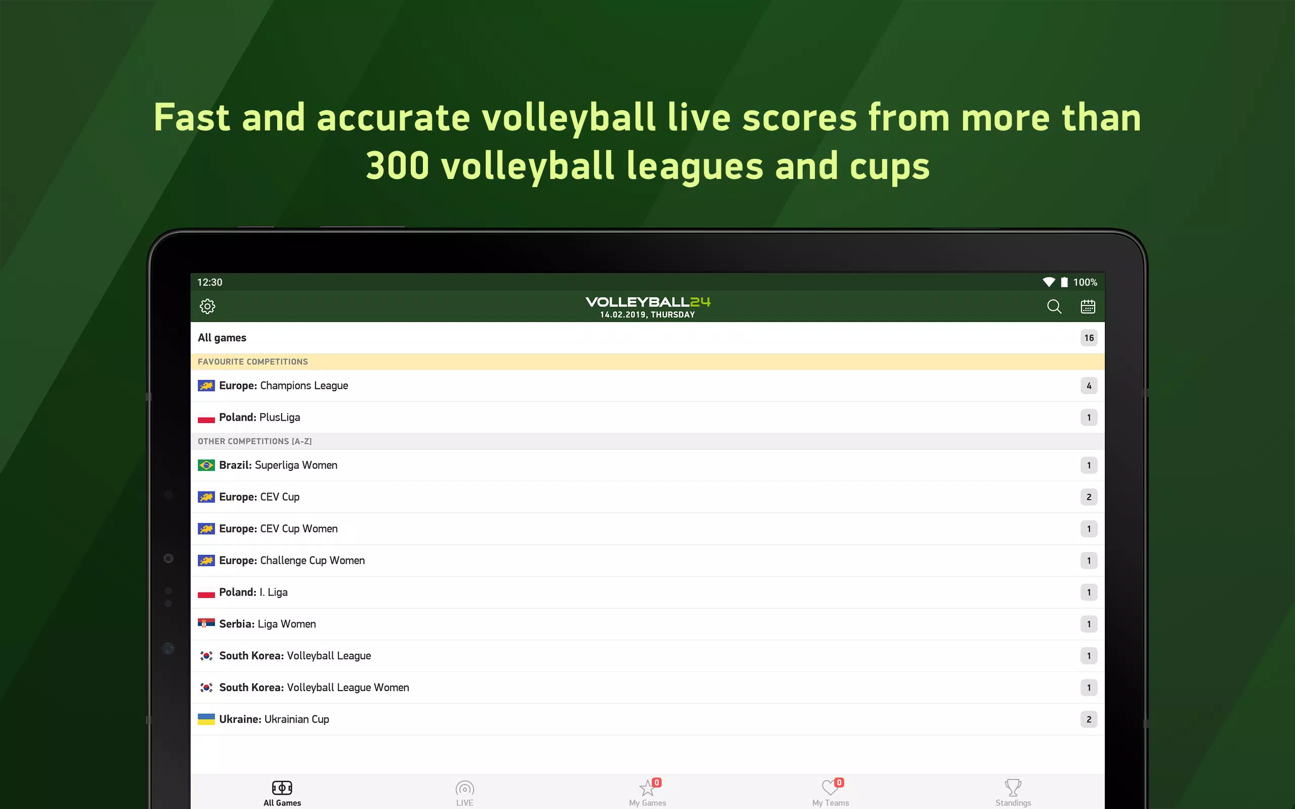 Volleyball 24 - live scores APK pour Android Télécharger