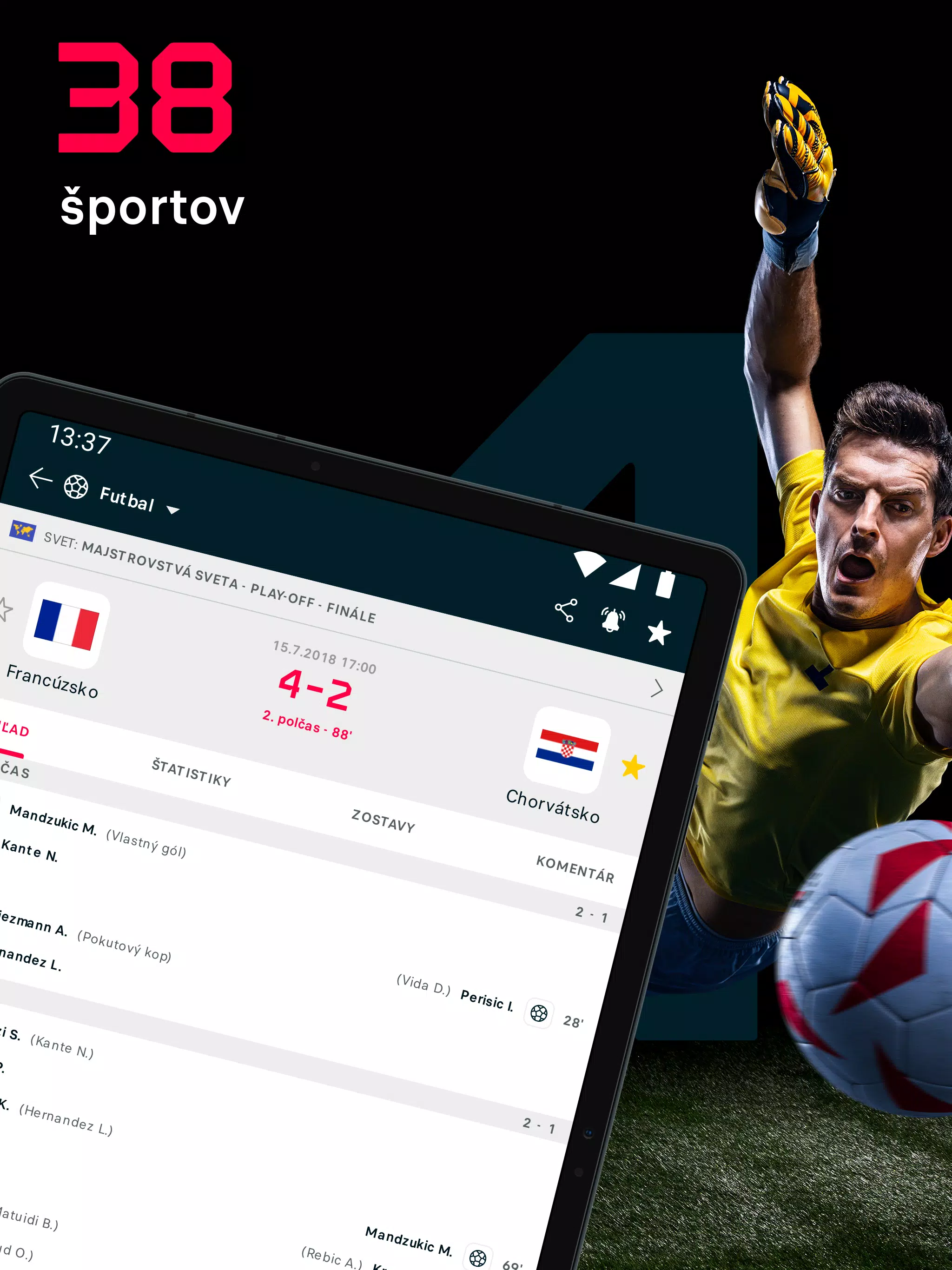 Flashscore - športové výsledky APK pour Android Télécharger