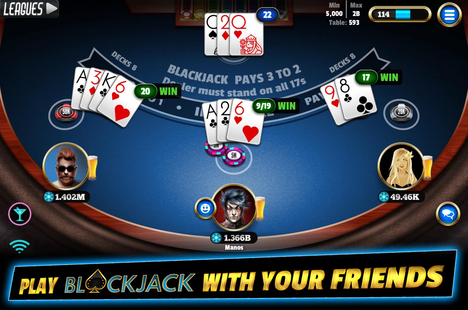 Blackjack 21 Online Blackjack Multiplayer Casino For Android Apk Download - black jack roblox