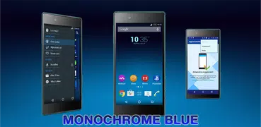 MonoChrome Blue - Xperia Theme
