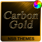 Carbon Gold - Theme for Xperia icône