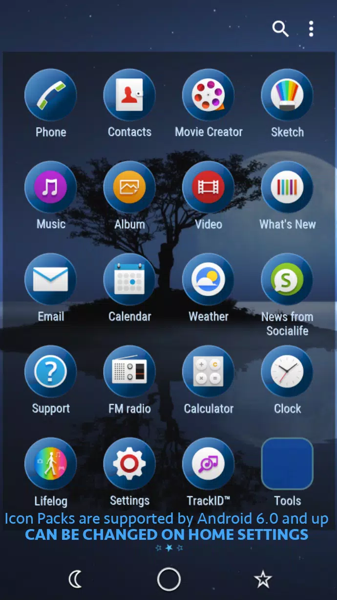 Luna Blu Theme for Xperia La Última Versión 1.6.5 para Android