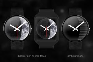 Moon Phase - Analog Watch Face स्क्रीनशॉट 1