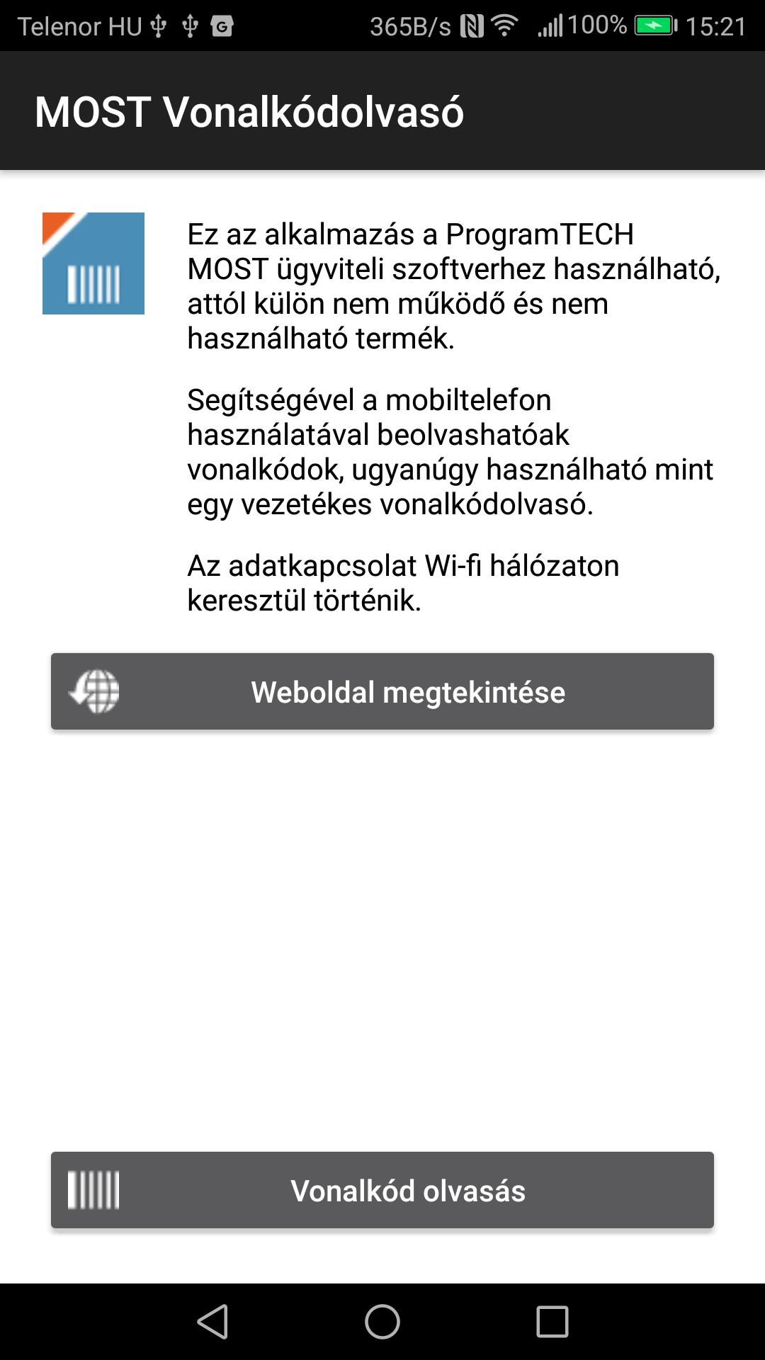 Descarga de APK de Vonalkódolvasó a ProgramTECH MOST-hoz para Android