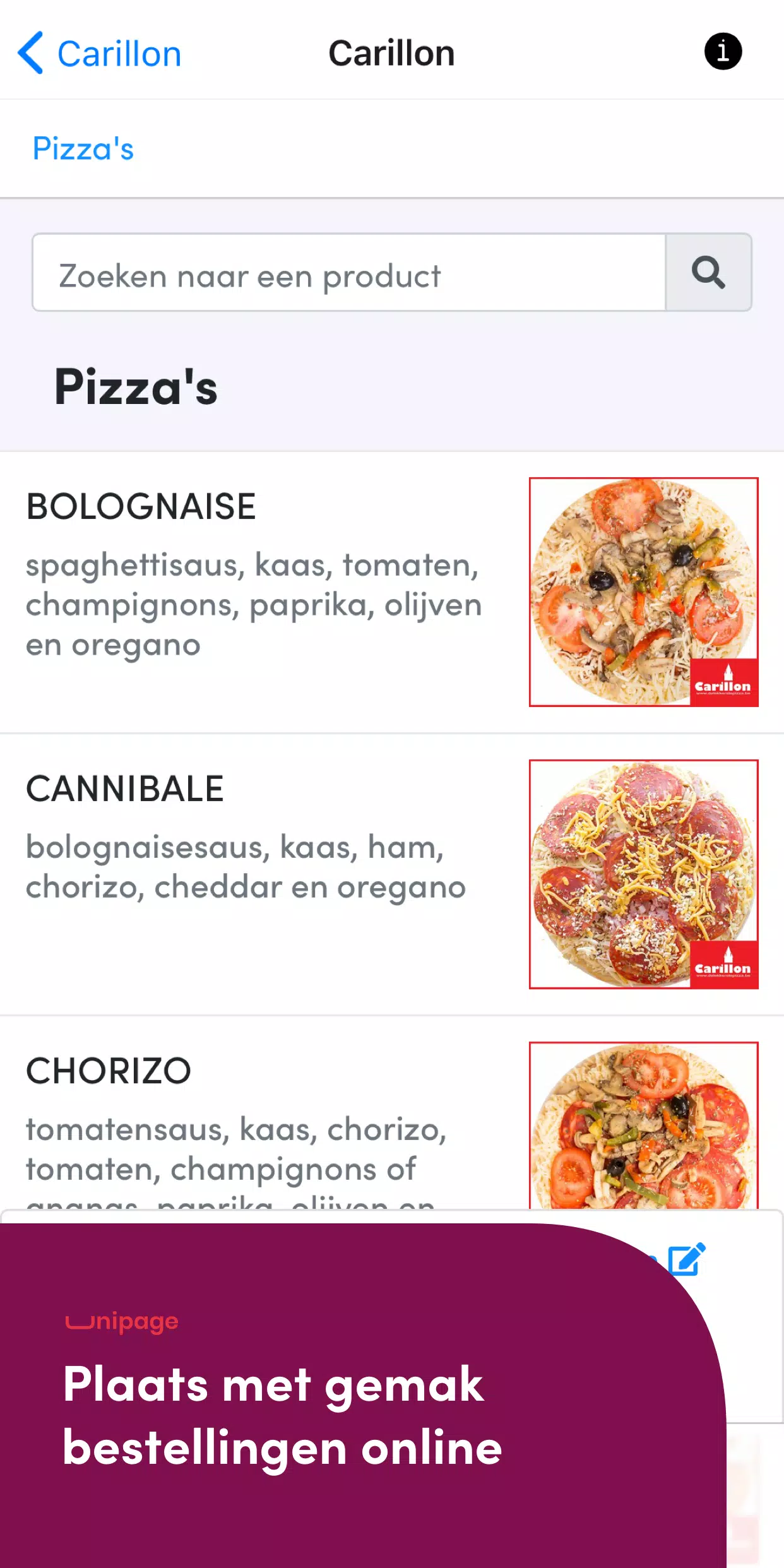 Carillon - de lekkerste pizza for Android - APK Download