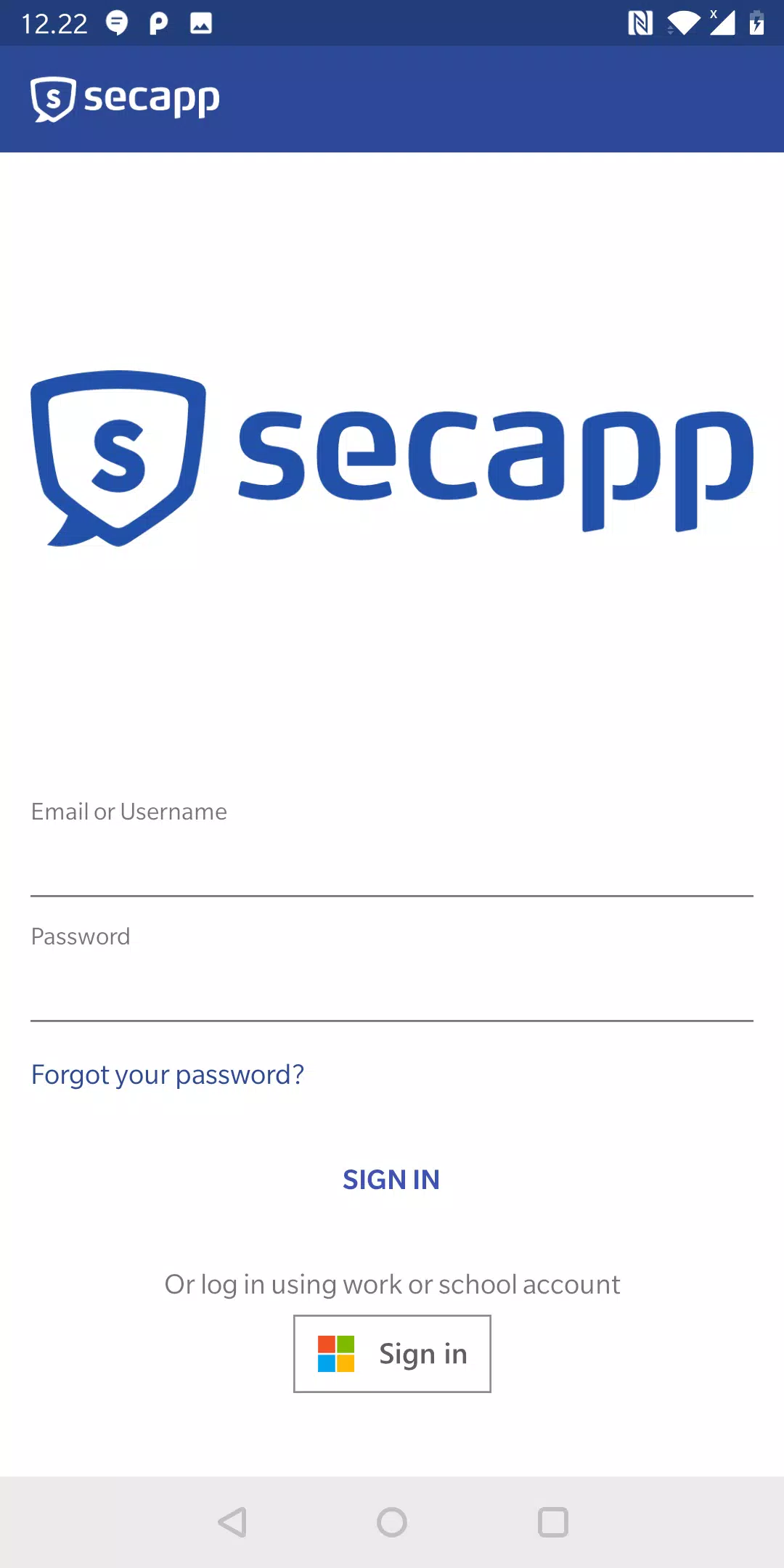 Secapp screenshot