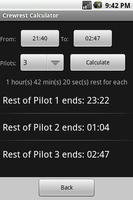 Aviation Crewrest Calculator syot layar 1