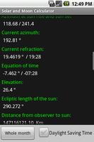 Solar and Moon Calculator capture d'écran 3